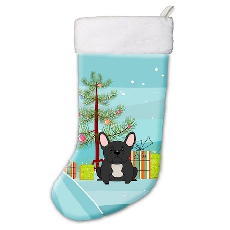 Carolines Treasures BB4139CS Merry Christmas Tree French Bulldog Black Christmas Stocking